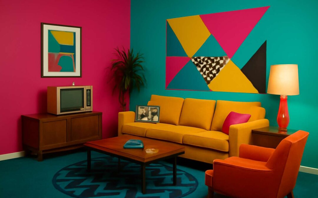 Retro Vibes: 80s wall paint colors that still pop today.