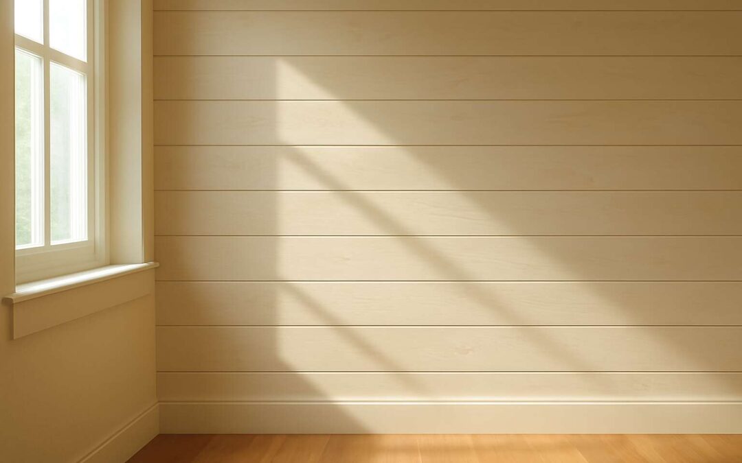 Revitalize your space with wall paint on wood for a warm, modern focal point.
