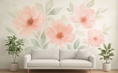 Revamp Your Space with wall paint flower design for a Blooming, Modern Look.