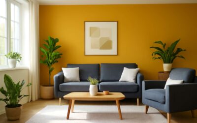 Stunning wall paint yellow colour combination ideas for brighter, chic spaces