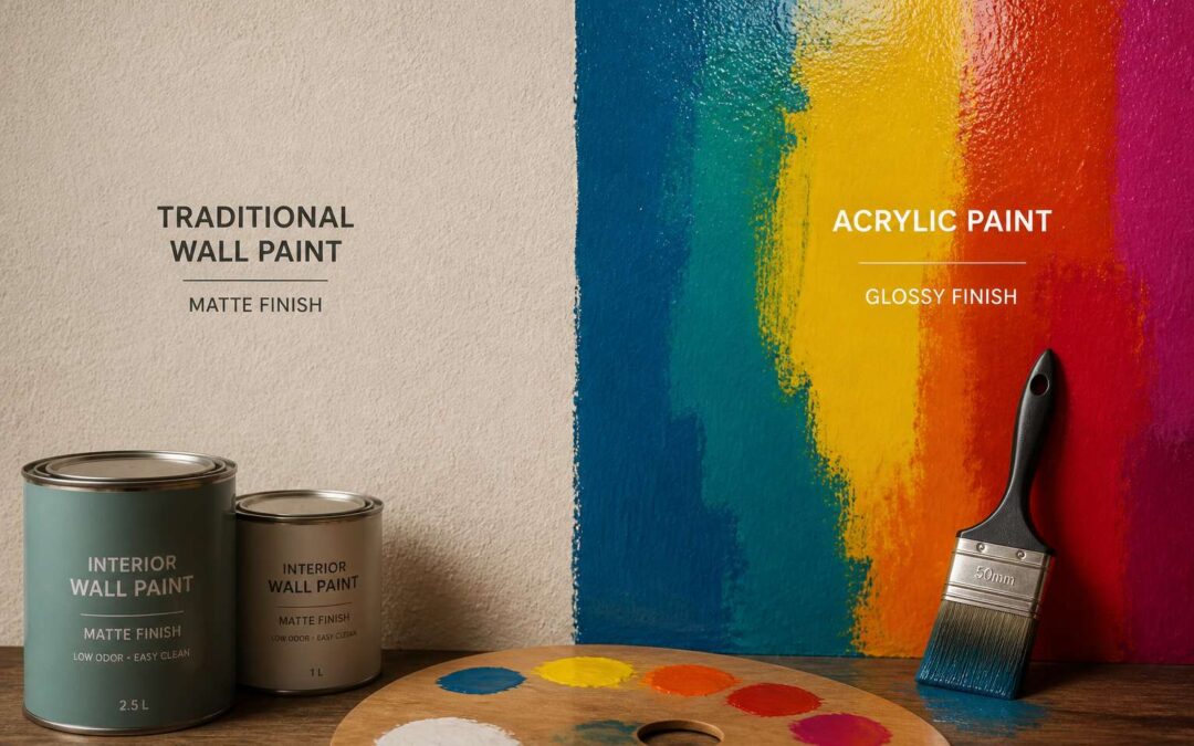 Which is better, wall paint vs acrylic paint?