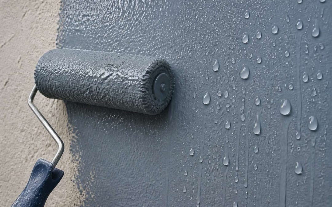 Waterproof wall paint keeps your walls dry and protected.
