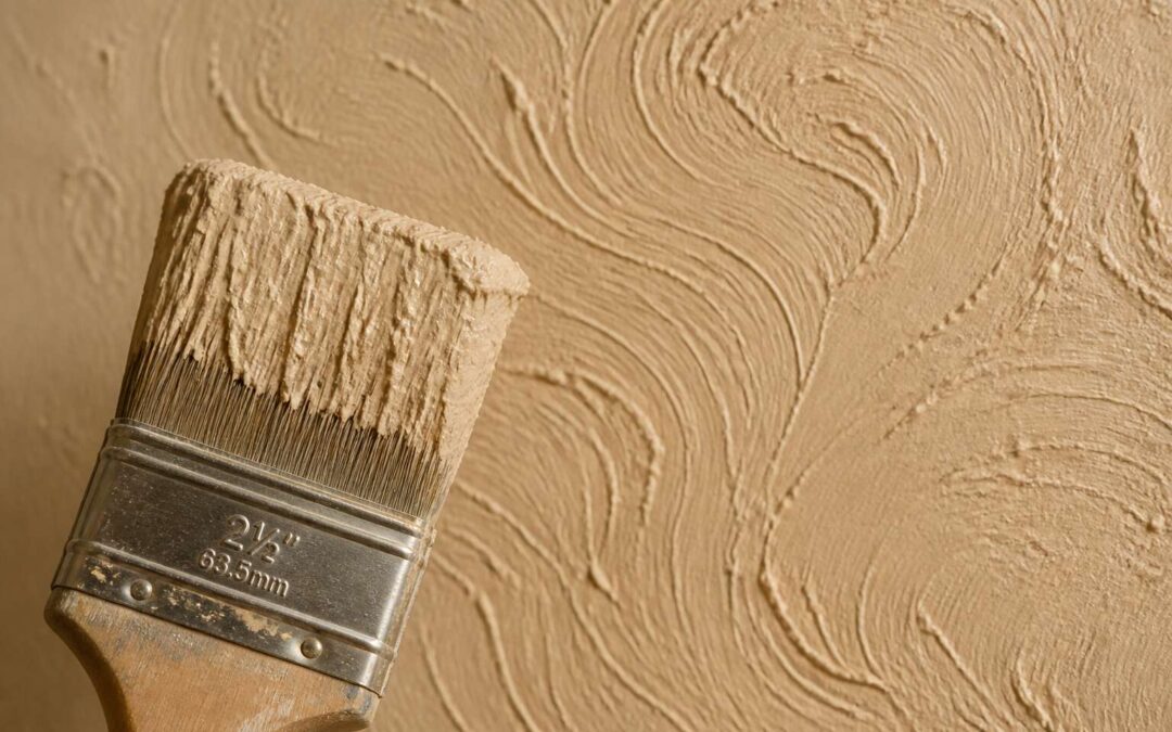Get wall texture with a textured wall paint brush.
